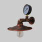 Frendorf | 1 Glühbirne Flared Wandbeleuchtung mit Gauge Deco Vintage Industrie Schwarz/Wetterschutz Kupfer Metallisch Sconce Lampe