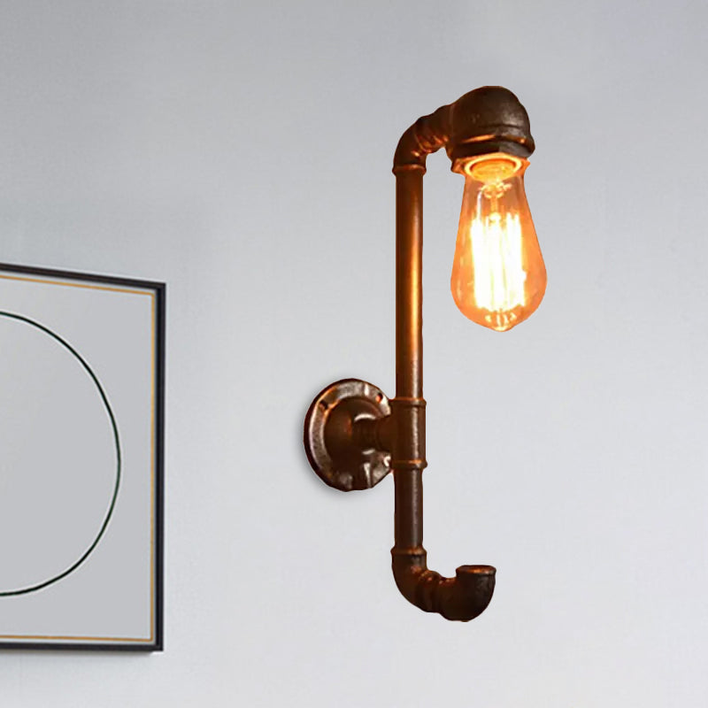 Frendorf | 1 Kop Wandlamp met Waterpijp Metaal Schaduw Industrieel Stijl Corridor Wandlamp in Brons