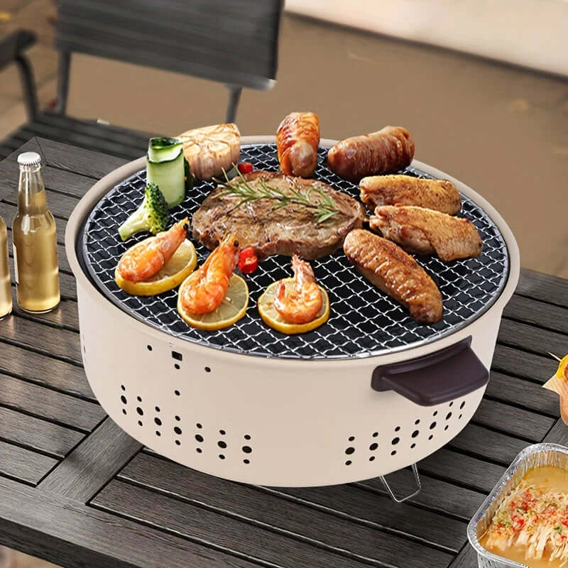Frendorf | GrillMate Kompakte Rauchfreie Elektrische Grill – Für Innen- und Außenküche