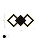Schwarz/Weiß Rhombus Wandbeleuchtung Idee Nordic LED Metall Wandleuchte Leuchte für Schlafzimmer, Weiß/Warmes Licht