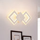 Frendorf | Schwarz/Weiß Rhombus Wandbeleuchtung Idee Nordic LED Metall Wandleuchte für Schlafzimmer, Weiß/Warmes Licht
