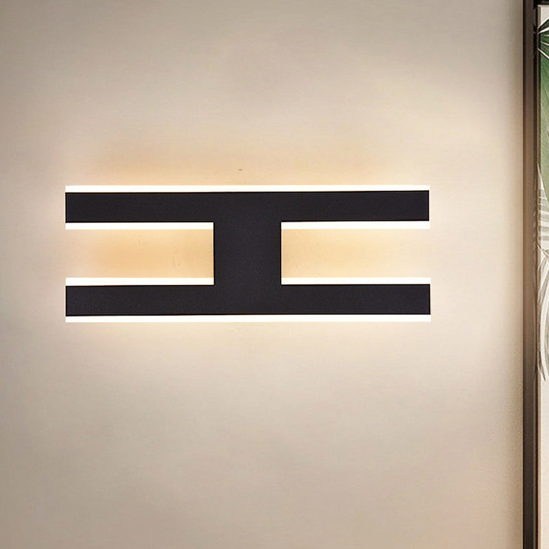 Frendorf | Alphabet Metall Wandlampe Modern LED Weiß/Schwarz Wandleuchten für Nachttische in Weiß/Warmlicht
