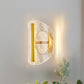 Frendorf | Metallische geometrische Wandleuchte minimalistische LED goldene Wandbeleuchtung Idee in Weiß/warmem Licht für das Wohnzimmer