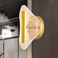 Metallic Geometrische Wandleuchte Minimal LED Gold Wandbeleuchtung Idee in Weiß/Warmlicht für das Wohnzimmer