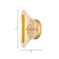 Metallic Geometrische Wandleuchte Minimal LED Gold Wandbeleuchtung Idee in Weiß/Warmlicht für das Wohnzimmer