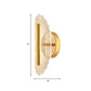Metallic Geometrische Wandleuchte Minimal LED Gold Wandbeleuchtung Idee in Weiß/Warmlicht für das Wohnzimmer