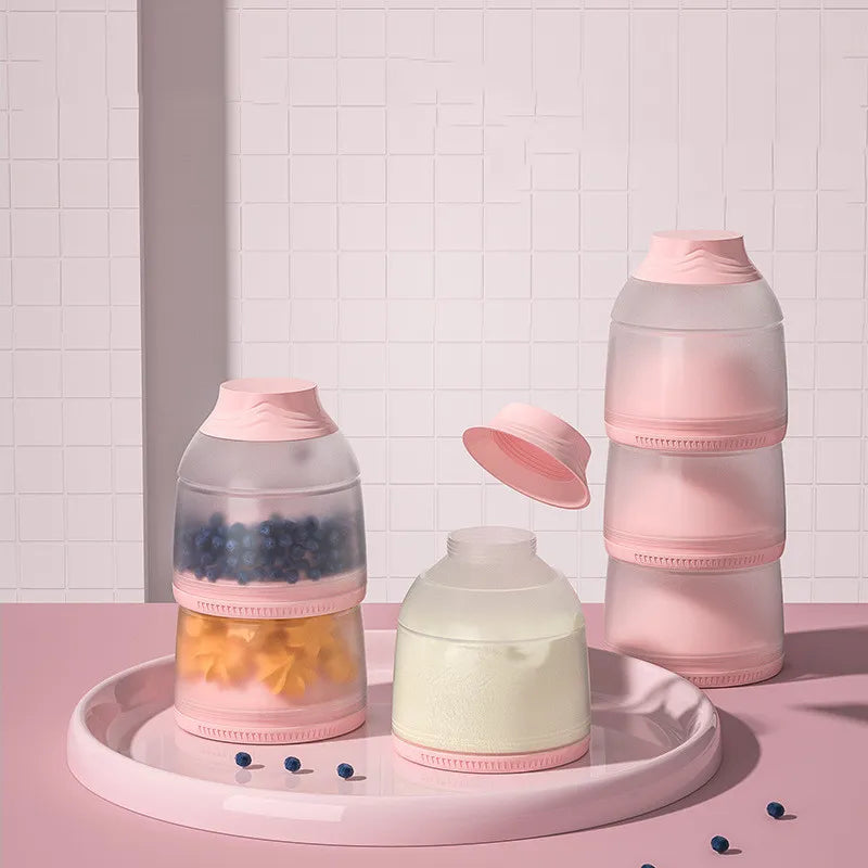 Frendorf | Baby Milchpulver Spender – Tragbarer Stapelbehälter für Milchpulver, Snacks & Brei