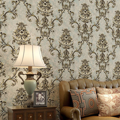 Europäische Damast Design Tapetenrolle in Pastellfarbe Wohnzimmer Wandkunst, 33 ft. x 20,5 in