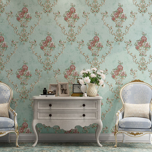 Frendorf | Blühende Blumen Wandkunst Unpasted Tapetenrolle für Esszimmer Dekor, 20,5" x 33'