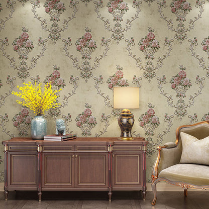 Frendorf | Blühende Blumen Wandkunst Unpasted Tapetenrolle für Esszimmer Dekor, 20,5" x 33'