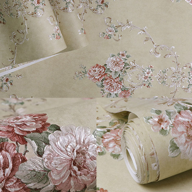 Frendorf | Blühende Blumen Wandkunst Unpasted Tapetenrolle für Esszimmer Dekor, 20,5" x 33'