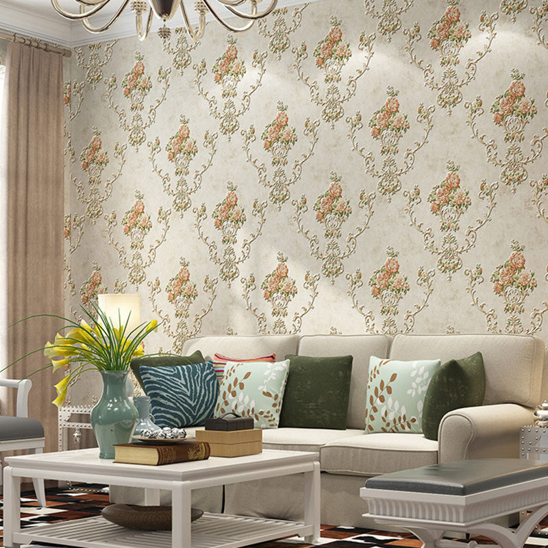 Frendorf | Blühende Blumen Wandkunst Unpasted Tapetenrolle für Esszimmer Dekor, 20,5" x 33'