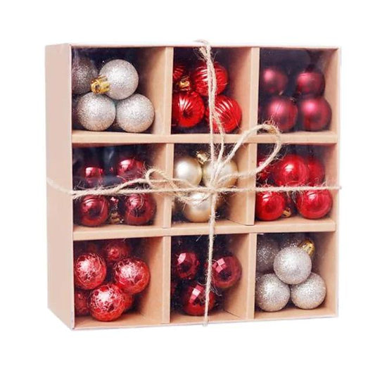 Frendorf | 99-teilige: Weihnachtskugel-Ornamente für Weihnachtsbaum Geschenkbox-Set