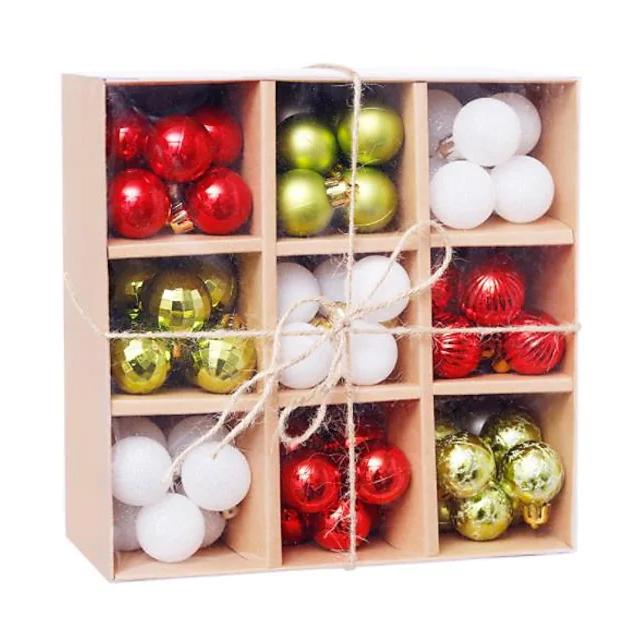 Frendorf | 99-teilige: Weihnachtskugel-Ornamente für Weihnachtsbaum Geschenkbox-Set