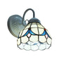Frendorf | Witte Glas Koepel Wandlamp Tiffany 1 Hoofd Muurmontage Licht voor Woonkamer