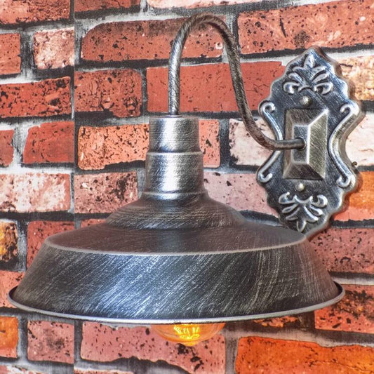 Frendorf | 1 Licht Scheune Wandmontage Licht Antieke Stijl Koper/Roest Smeedijzeren Wandlamp voor Balkon