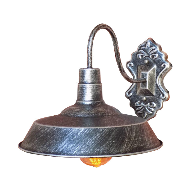 Frendorf | 1 Licht Scheune Wandmontage Licht Antieke Stijl Koper/Roest Smeedijzeren Wandlamp voor Balkon