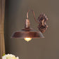 Frendorf | 1 Licht Scheune Wandmontage Licht Antieke Stijl Koper/Roest Smeedijzeren Wandlamp voor Balkon