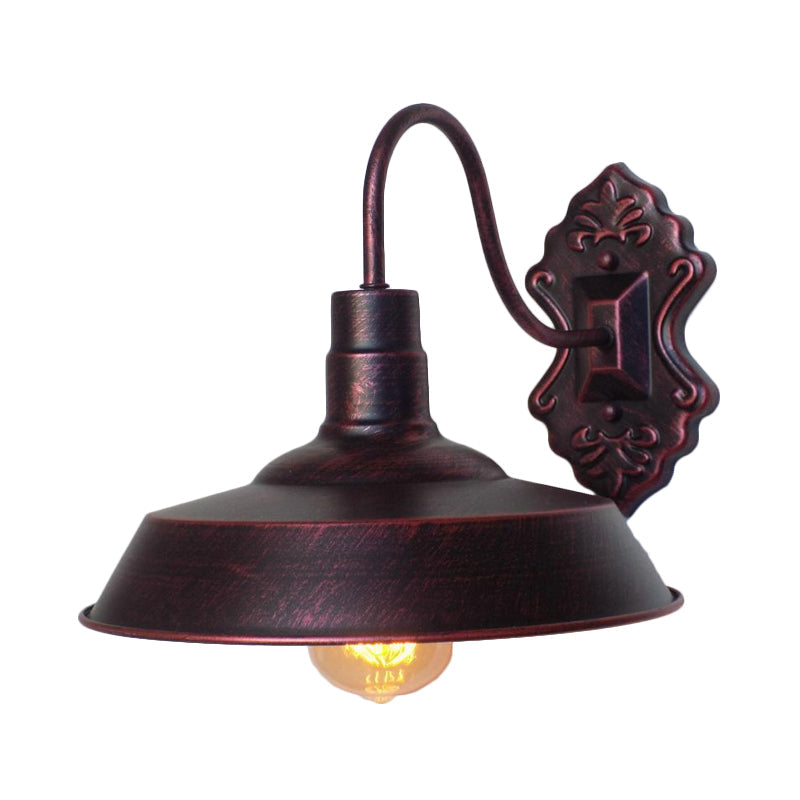 Frendorf | 1 Licht Scheune Wandmontage Licht Antieke Stijl Koper/Roest Smeedijzeren Wandlamp voor Balkon
