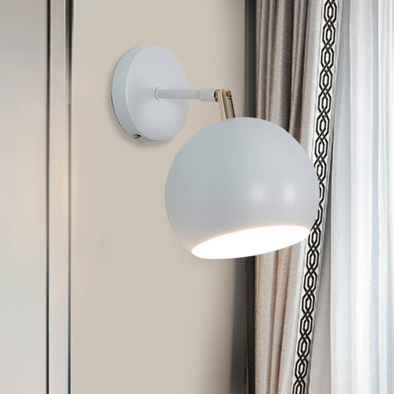 Frendorf | Verstelbare Globale Slaapkamer Wandlamp Lichtarmatuur Industriële Stijl Metaal 1 Licht Witte Wandarmatuur Licht