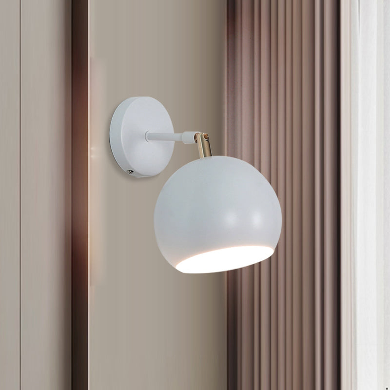 Frendorf | Verstelbare Globale Slaapkamer Wandlamp Lichtarmatuur Industriële Stijl Metaal 1 Licht Witte Wandarmatuur Licht