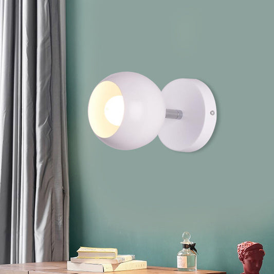 Frendorf | Retro Stijl Globale Muurverlichting 1 Licht Metalen Wandlamp in Wit voor Woonkamer