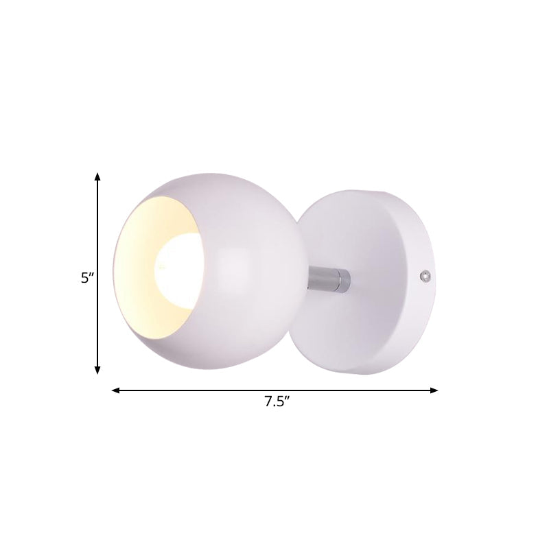 Frendorf | Retro Stijl Globale Muurverlichting 1 Licht Metalen Wandlamp in Wit voor Woonkamer