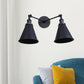 Frendorf | 2 Lichten Metalen Wandlamp Sconces Retro Stijl Zwart/Koper Conische Schaduw Restaurant Wandmontage Fitting