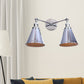 Frendorf | 2 Lichten Metalen Wandlamp Sconces Retro Stijl Zwart/Koper Conische Schaduw Restaurant Wandmontage Fitting