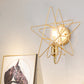 Frendorf | Metalen Ster-Gevangen Wandlamp Sconces Loft Stijl 1 Gloeilamp Slaapkamer Wandverlichting in Zwart/Goud