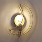 Frendorf | 1 Licht Wandverlichting met Maankooi Schaduw Metaal Loftstijl Slaapkamer Wandlamp In Goud