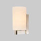 Frendorf | Weiße Glaszylinder-Wandlampe Modern 1 Licht Chrom Wandleuchte für Durchgang
