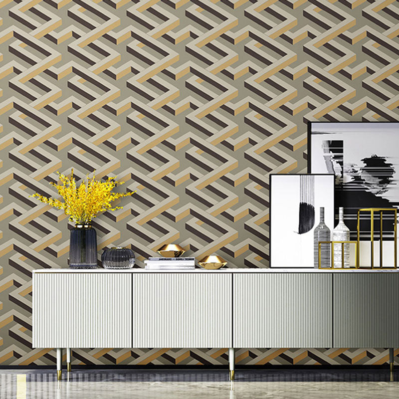 Frendorf | 3D Kleurblok Wandkunst in Natuurlijke Kleur Pleister Wallpaperset voor Thuisdecoratie, 33' x 20.5"