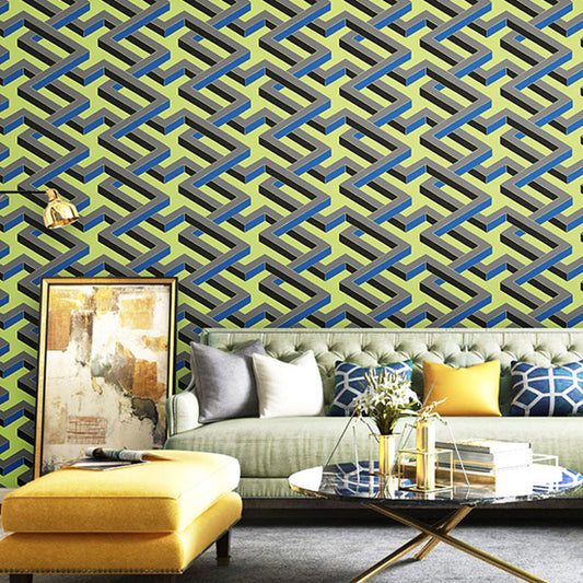 Frendorf | 3D Kleurblok Wandkunst in Natuurlijke Kleur Pleister Wallpaperset voor Thuisdecoratie, 33' x 20.5"