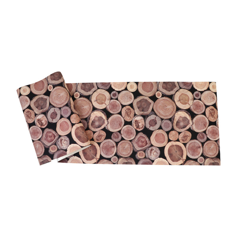Holzscheit Tapetenrolle für Café-Dekoration, natürliche Farbe, 10 Meter x 52 Zentimeter