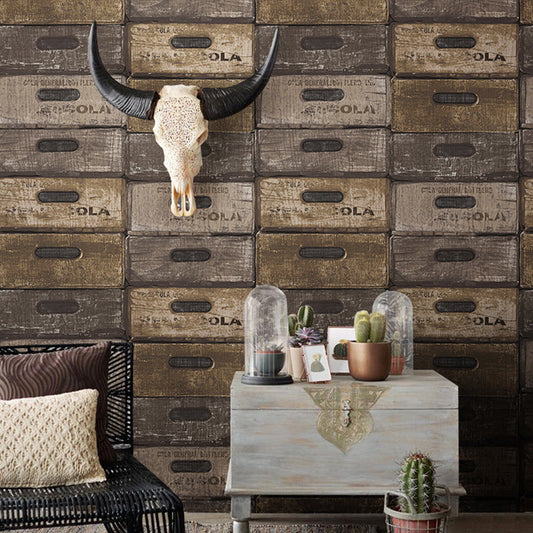 Holzoptik Wandverkleidung in neutraler Farbe Putz Tapete für Akzentwand, 33'L x 20.5"W