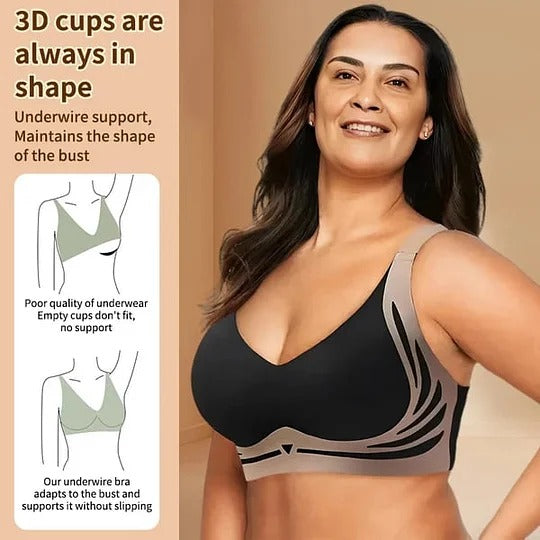 Frendorf | CurvaFit Super Sammlungs-BH | Drahtloser Push-up BH | Keine hängenden Brüste mehr