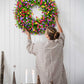 Frendorf | BloomWreath Frühling & Sommer Haustürkranz | Handgemachter floraler Weidenakzent