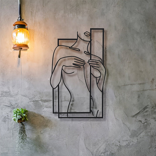 LineaArt Metall Wanddekoration - Moderne Minimalistische Wandkunst für Schlafzimmer