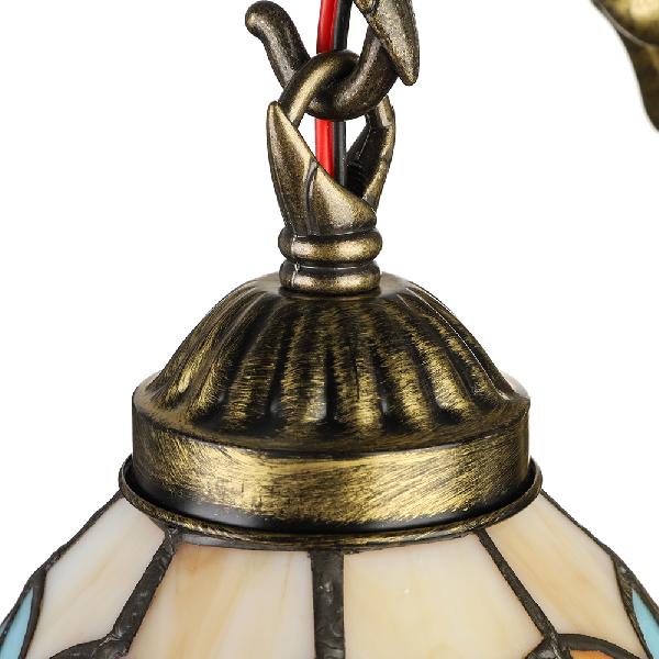 Frendorf | 1 Licht Glocke Wandbeleuchtung Viktorianisch Tiffany Buntglas Wandlampe mit Meerjungfrau