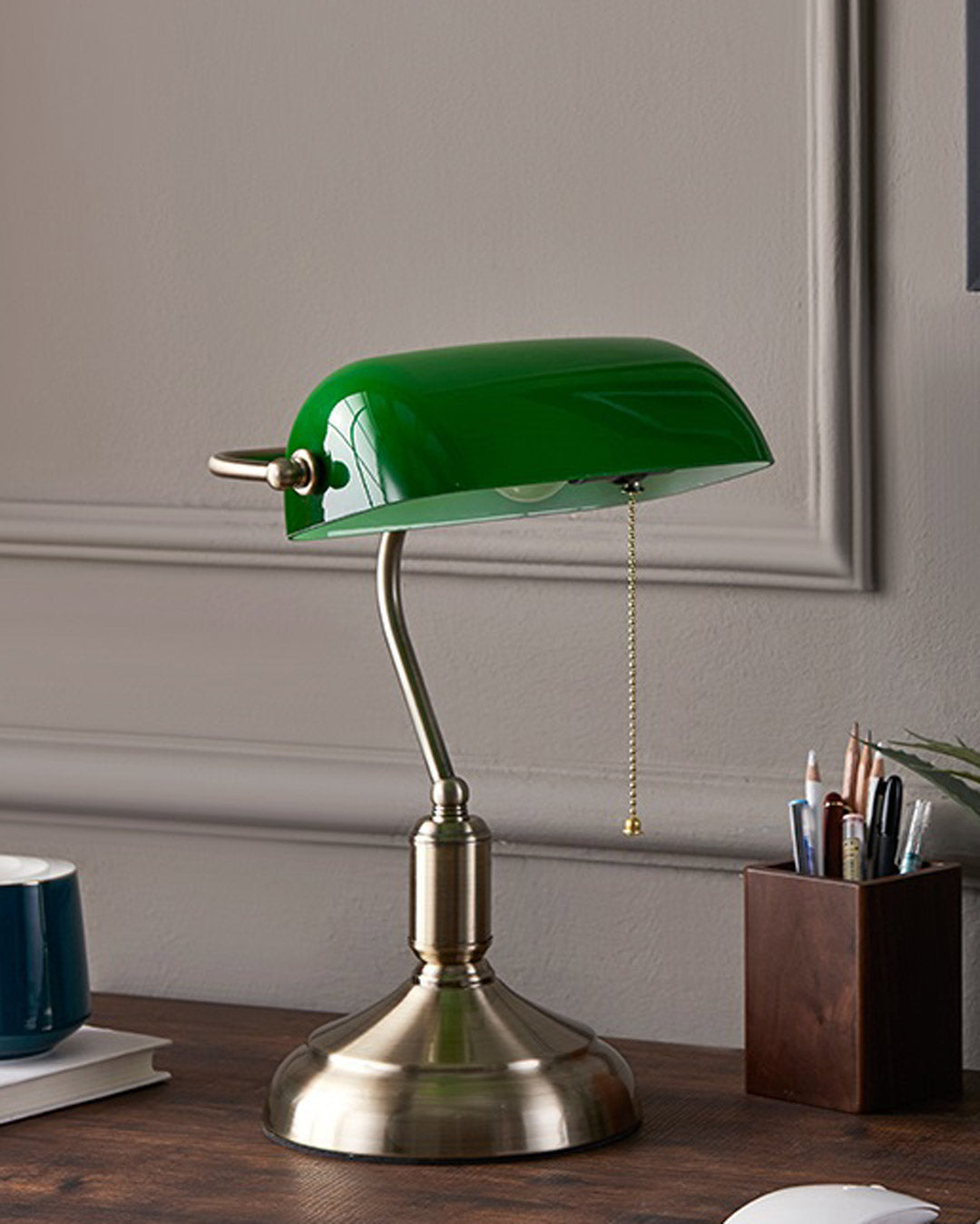 Klassische Bankierlampe