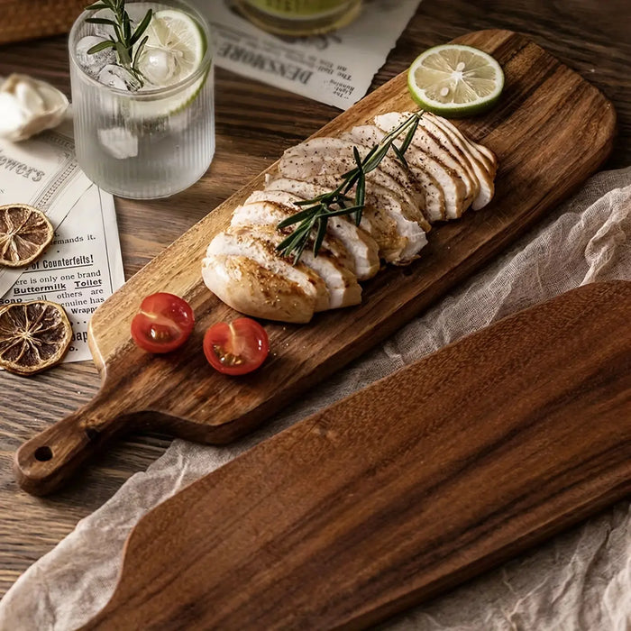 Frendorf | RusticChef - Holzschneidebrett mit Griff zum Kochen und Servieren