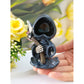 9CM Katze Sichel Hund Hexe Sensenmann Dekoration Harz Schwarze Umhang Sensenmänner Feline Katze Hund Figur Halloween Wohnkultur