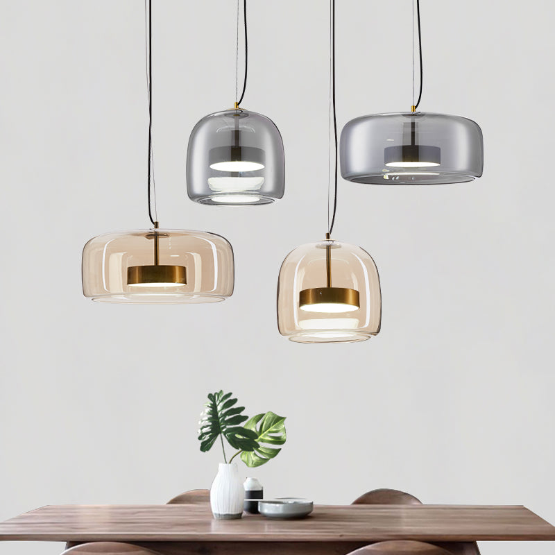 Frendorf | LuminVivo Hotel Glas Pendelleuchte | Modernes Design | Dimmbares LED-Licht