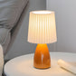 Frendorf | LumiElegance – Moderne Tischlampe mit plissiertem Stoffschirm