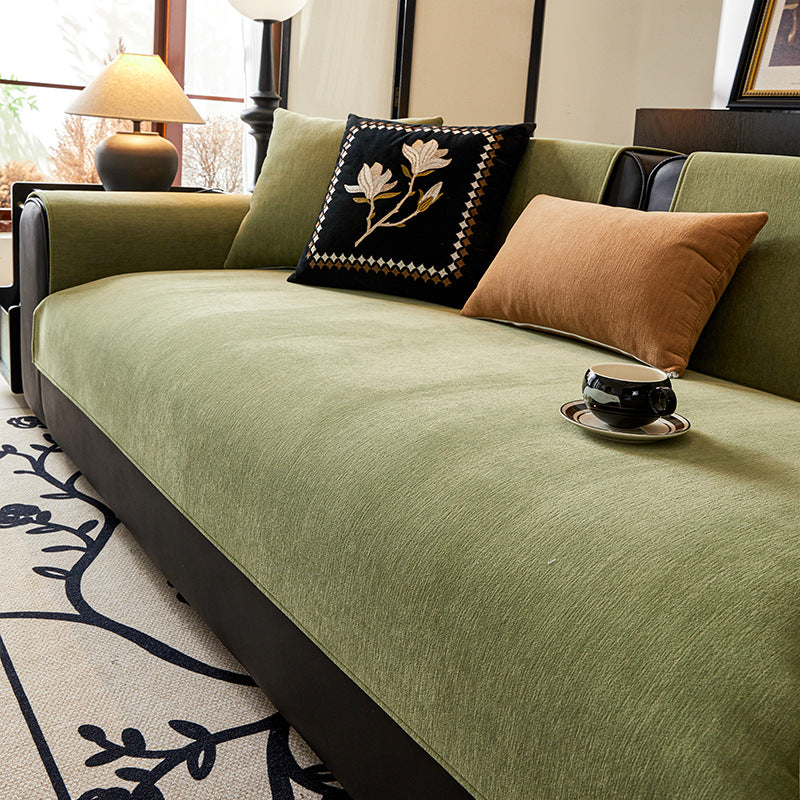 Einfarbige Chenille Sofa-Matte Couchbezug
