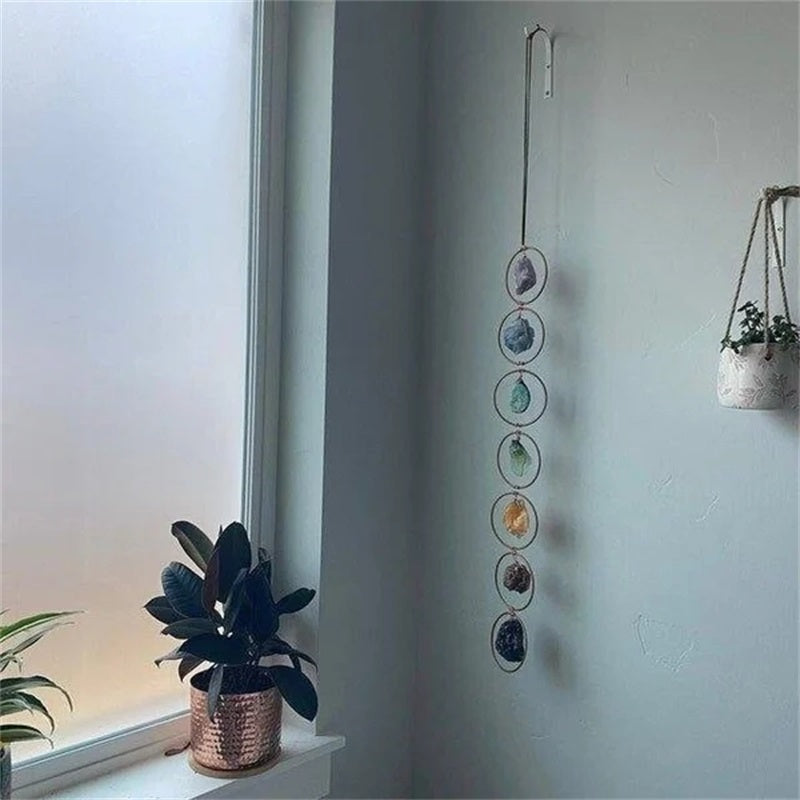 Frendorf | Pousbo Rohsteinkristall 7 Chakra Edelstein Wanddekoration