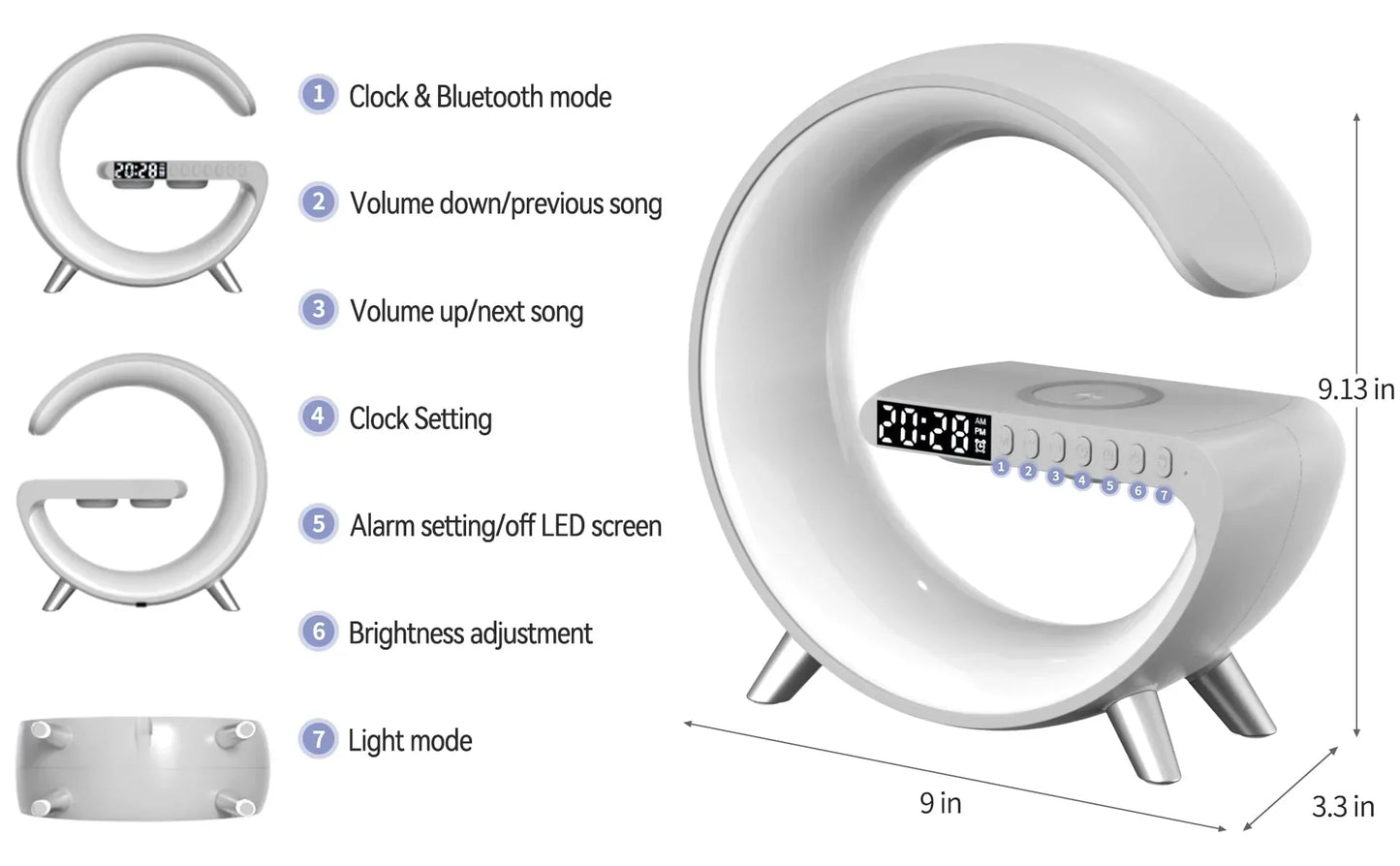 Frendorf | Smart Lampe - Kabellose Ladefunktion