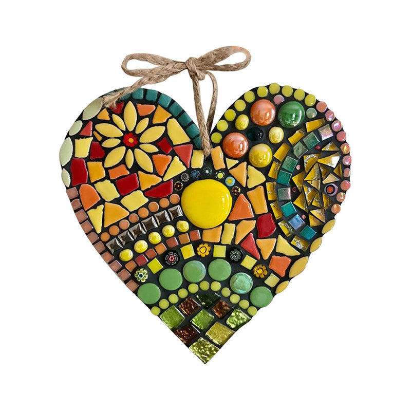 Große Gartenmosaik-Herzdekoration