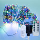 Quntis LED Stern Weihnachtsbaum Lichterkette – 50m (164ft) Dunkelgrün Kupferdraht mit Fernbedienung, Steckdose wasserdichte Lichter für Außen Weihnachtsdeko
